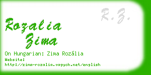 rozalia zima business card