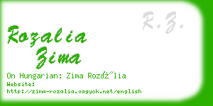rozalia zima business card